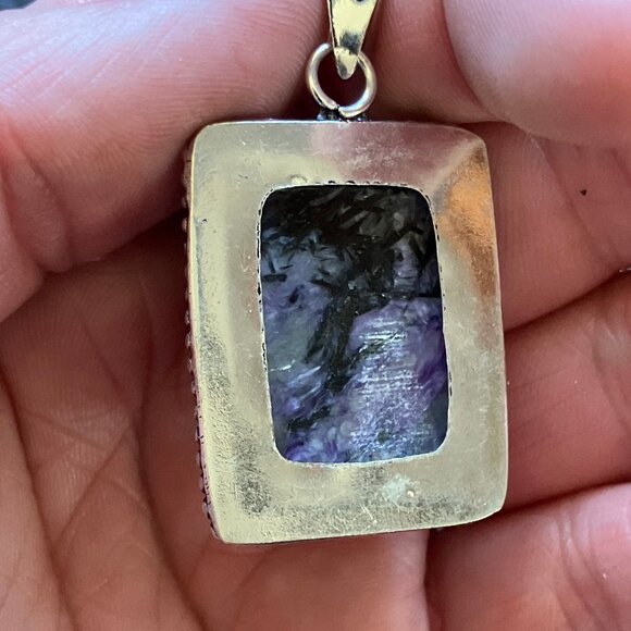 Purple Charoite Crystal Stone Jewelry Pendant - Picture 7 of 7